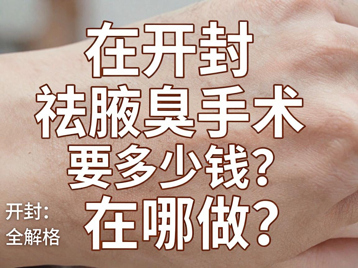 在开封祛腋臭手术要多少钱?在哪做?开封腋臭手术价格与医院选择全解析 在开封祛腋臭手术要多少钱?在哪做?开封腋臭手术价格与医院选择全解析