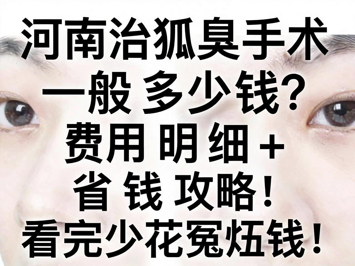 河南治狐臭手术一般多少钱？费用明细+省钱攻略，看完少花冤枉钱！
