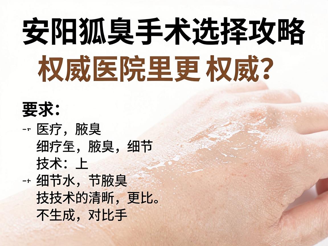 安阳狐臭手术哪里更权威?安阳狐臭手术选择攻略,权威医院与技术对比 安阳狐臭手术哪里更权威?安阳狐臭手术选择攻略,权威医院与技术对比