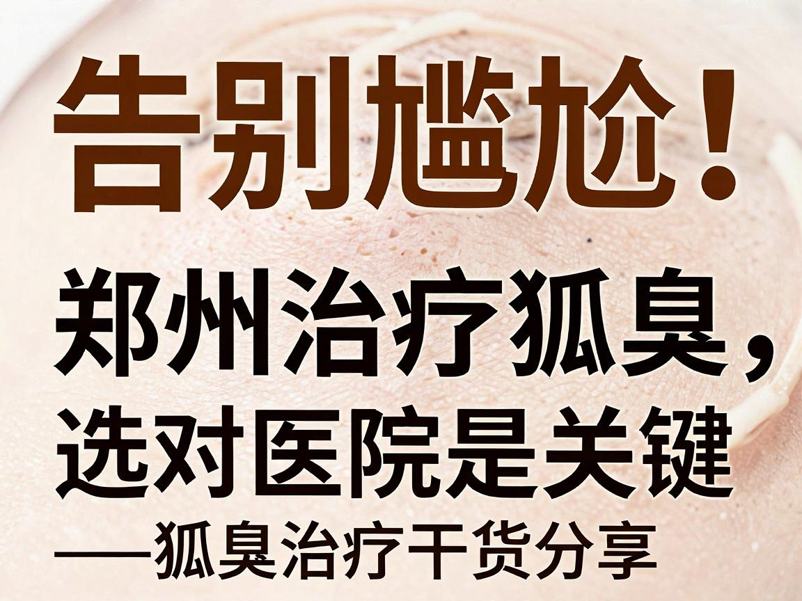 告别尴尬！郑州治疗狐臭，选对医院是关键—狐臭治疗干货分享