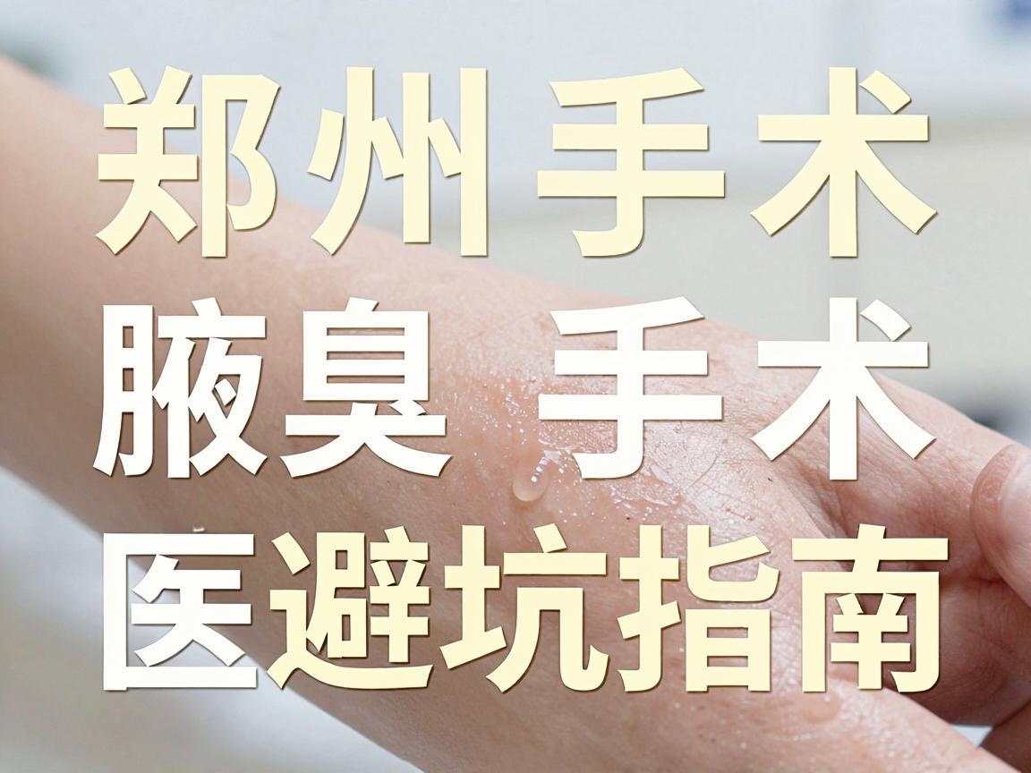 郑州腋臭手术医院怎么选?腋臭手术医院避坑指南 郑州腋臭手术医院怎么选?腋臭手术医院避坑指南