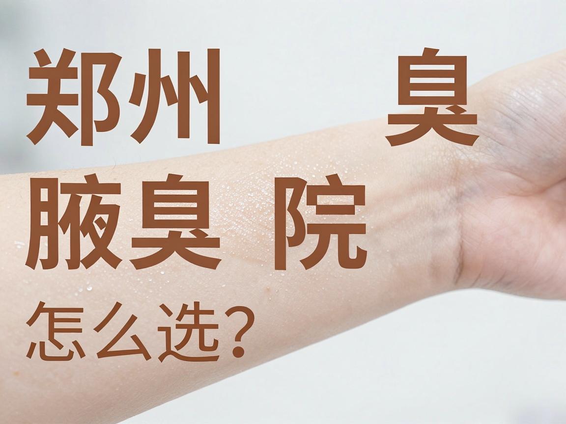 郑州腋臭医院怎么选？别慌，先看懂腋臭治疗的核心逻辑