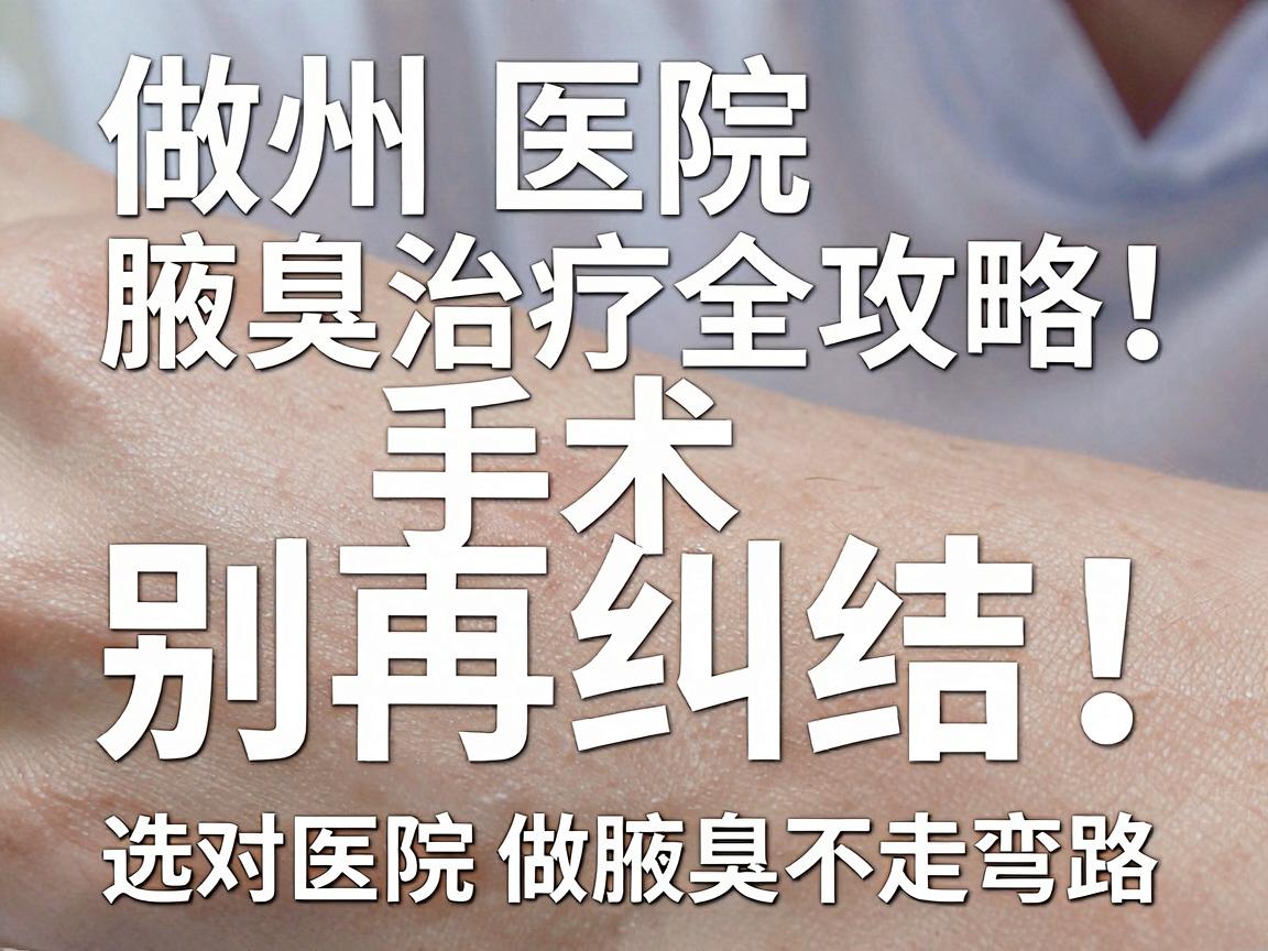 做腋臭手术别再纠结!郑州医院腋臭治疗全攻略,选对医院做腋臭不走弯路 做腋臭手术别再纠结!郑州医院腋臭治疗全攻略,选对医院做腋臭不走弯路