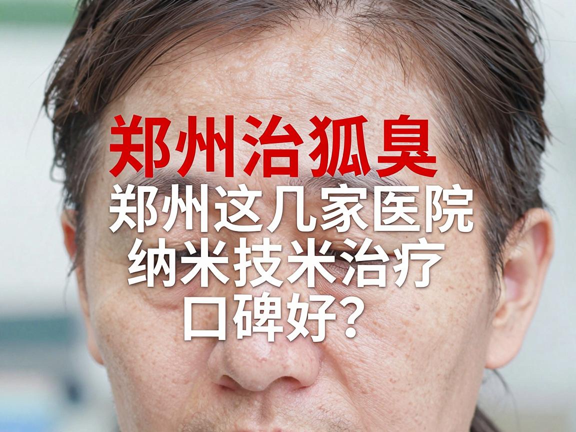 郑州治狐臭选纳米治疗？郑州这几家医院纳米技术口碑好