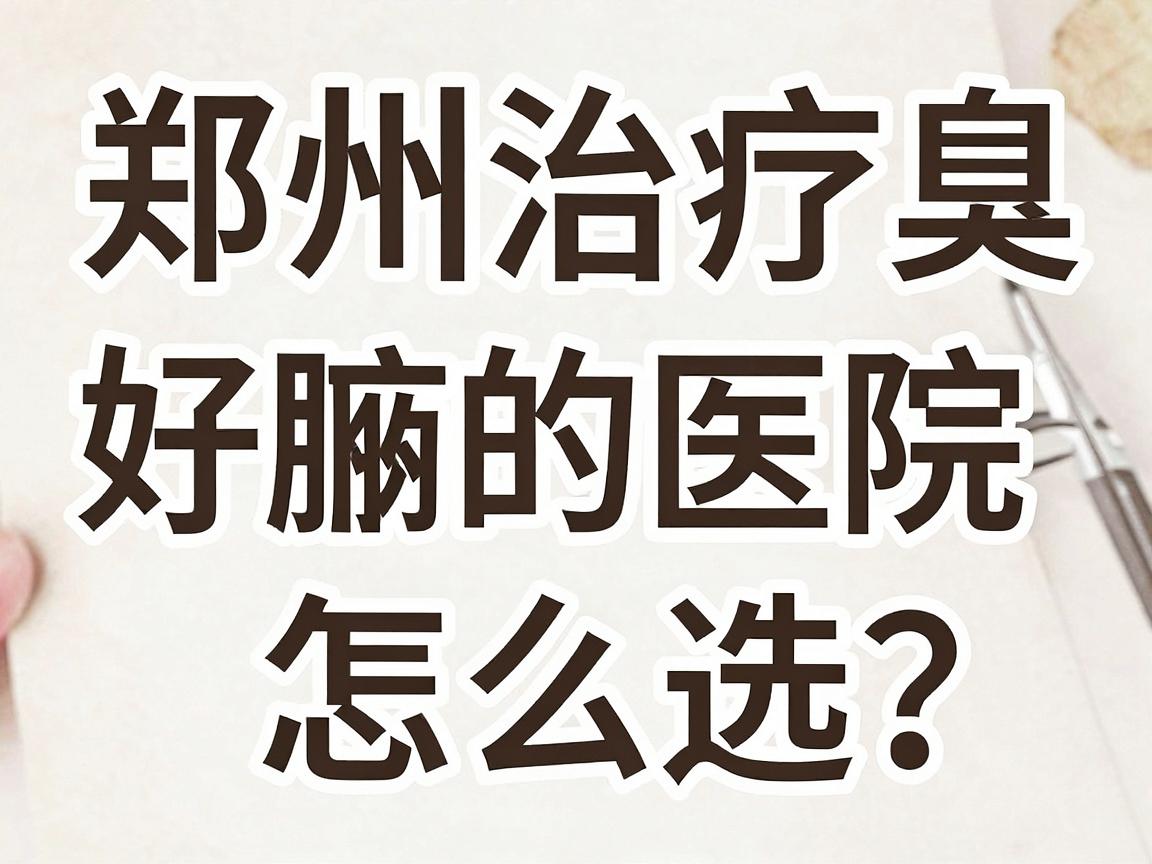 郑州治疗腋臭好的医院怎么选？这份医院选择指南帮你避开90%的坑