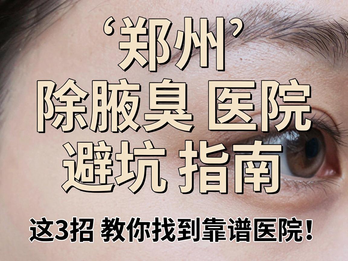 郑州除腋臭医院怎么选？除腋臭医院避坑指南，这3招教你找到靠谱医院！