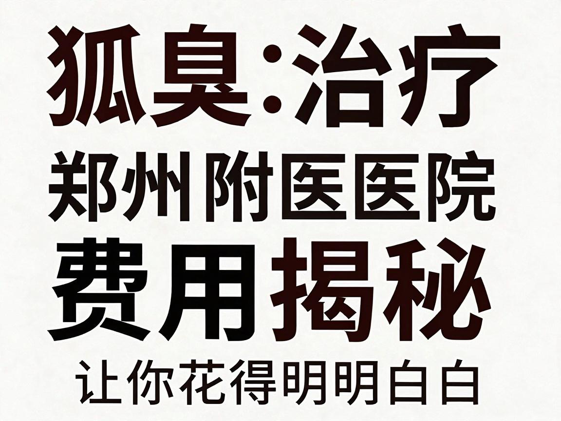 狐臭治疗费用大揭秘，郑州附医医院费用明细，让你花得明明白白