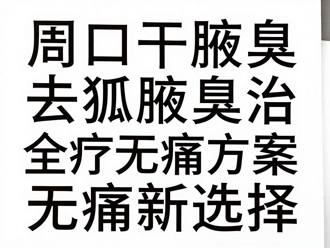 周口干腋去狐臭无痛新选择，周口腋臭治疗无痛方案全解析