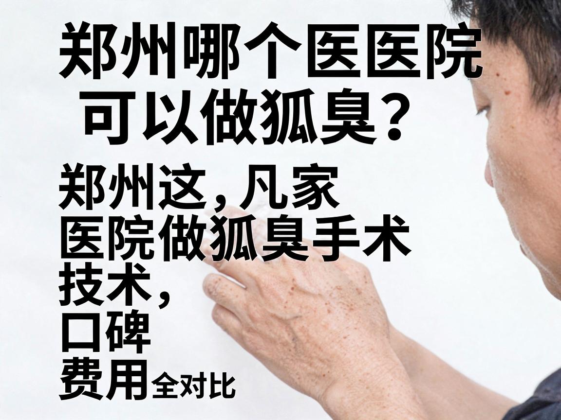 郑州哪个医院可以做狐臭？郑州这几家医院做狐臭手术，技术、口碑、费用全对比