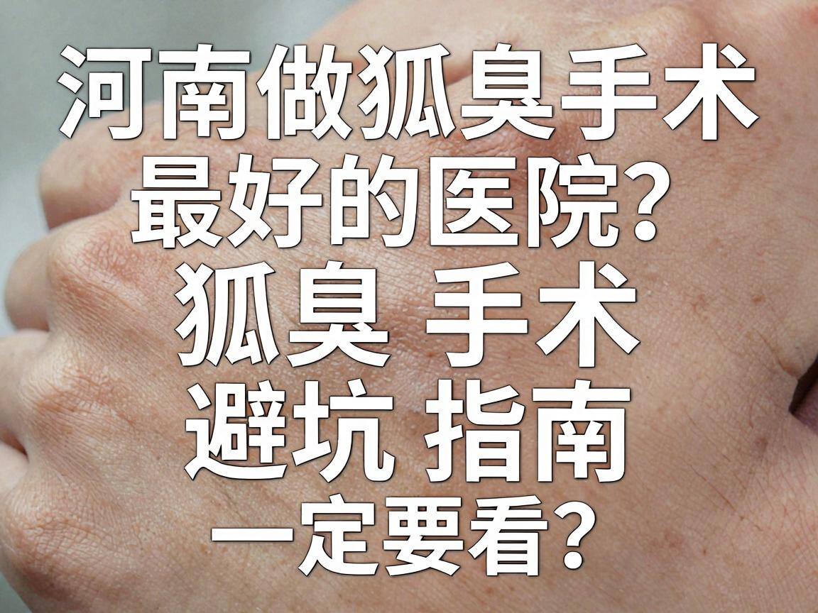 河南做狐臭手术最好的医院怎么选?狐臭手术避坑指南一定要看 河南做狐臭手术最好的医院怎么选?狐臭手术避坑指南一定要看