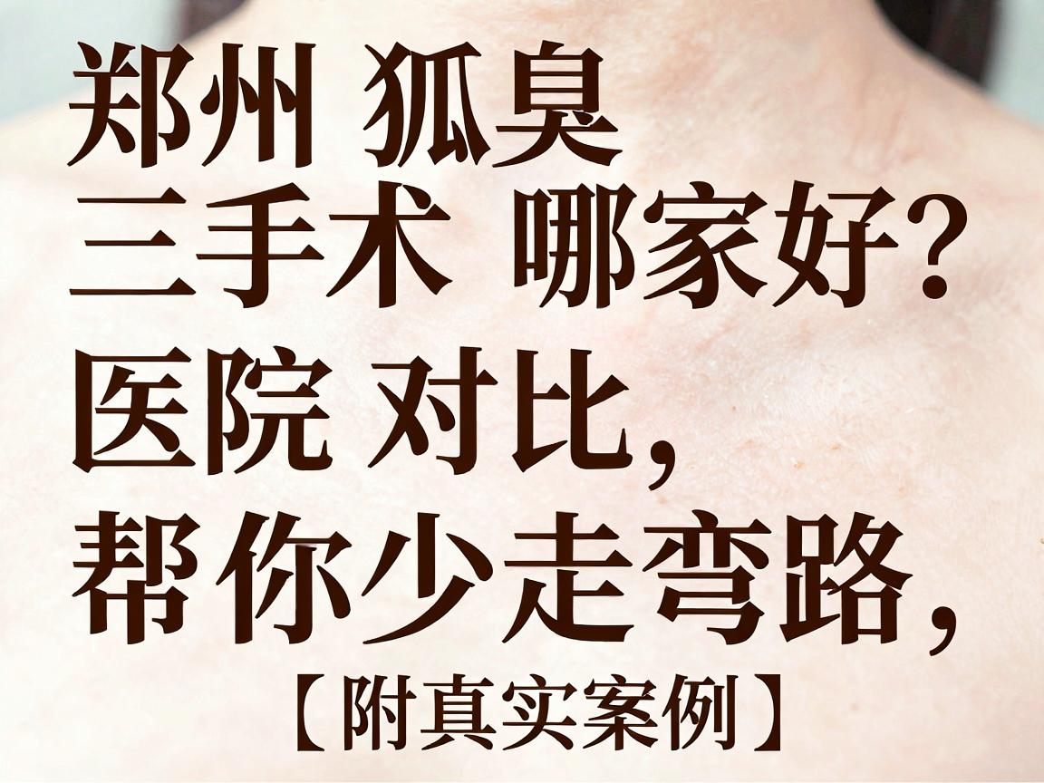 郑州狐臭手术哪家好?三家医院对比,帮你少走弯路(附真实案例) 郑州狐臭手术哪家好?三家医院对比,帮你少走弯路(附真实案例)
