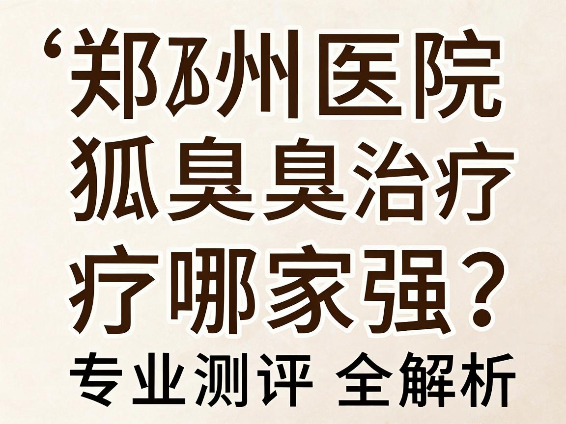 狐臭治疗哪家强?郑州医院狐臭治疗排名与专业测评全解析 狐臭治疗哪家强?郑州医院狐臭治疗排名与专业测评全解析