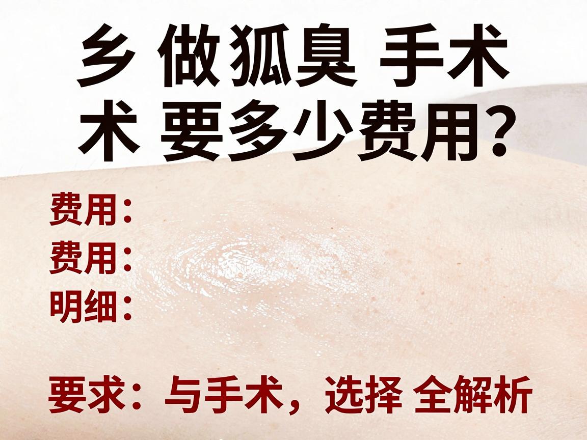 新乡做狐臭手术要多少费用?费用明细与手术选择全解析 新乡做狐臭手术要多少费用?费用明细与手术选择全解析