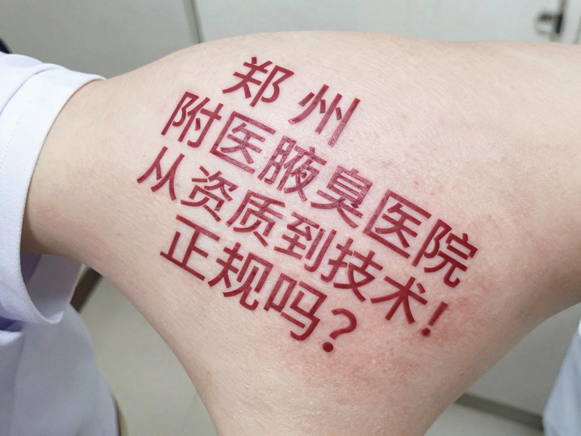 郑州附医腋臭医院正规吗？从资质到技术，一次说清腋臭治疗的正规路径
