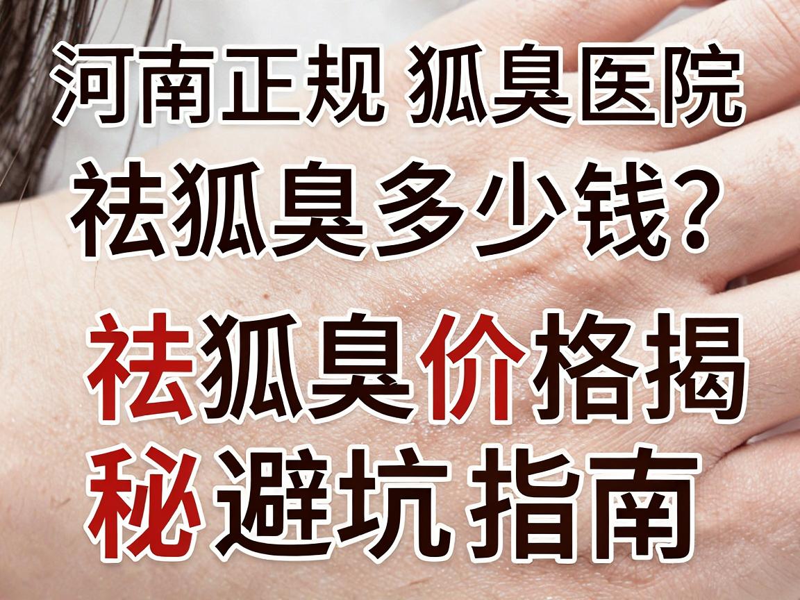 河南正规狐臭医院祛狐臭多少钱？祛狐臭价格揭秘与避坑指南