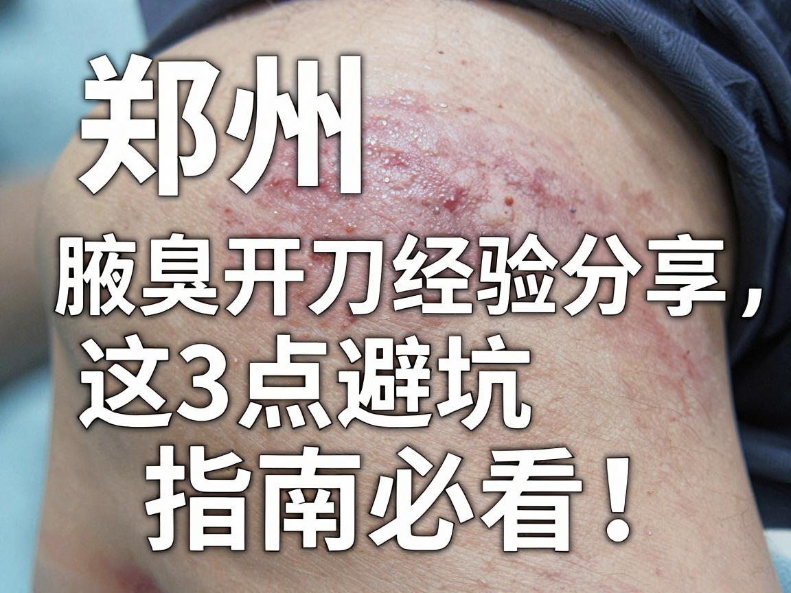 郑州腋臭开刀医院怎么选?腋臭开刀经验分享,这3点避坑指南必看! 郑州腋臭开刀医院怎么选?腋臭开刀经验分享,这3点避坑指南必看!
