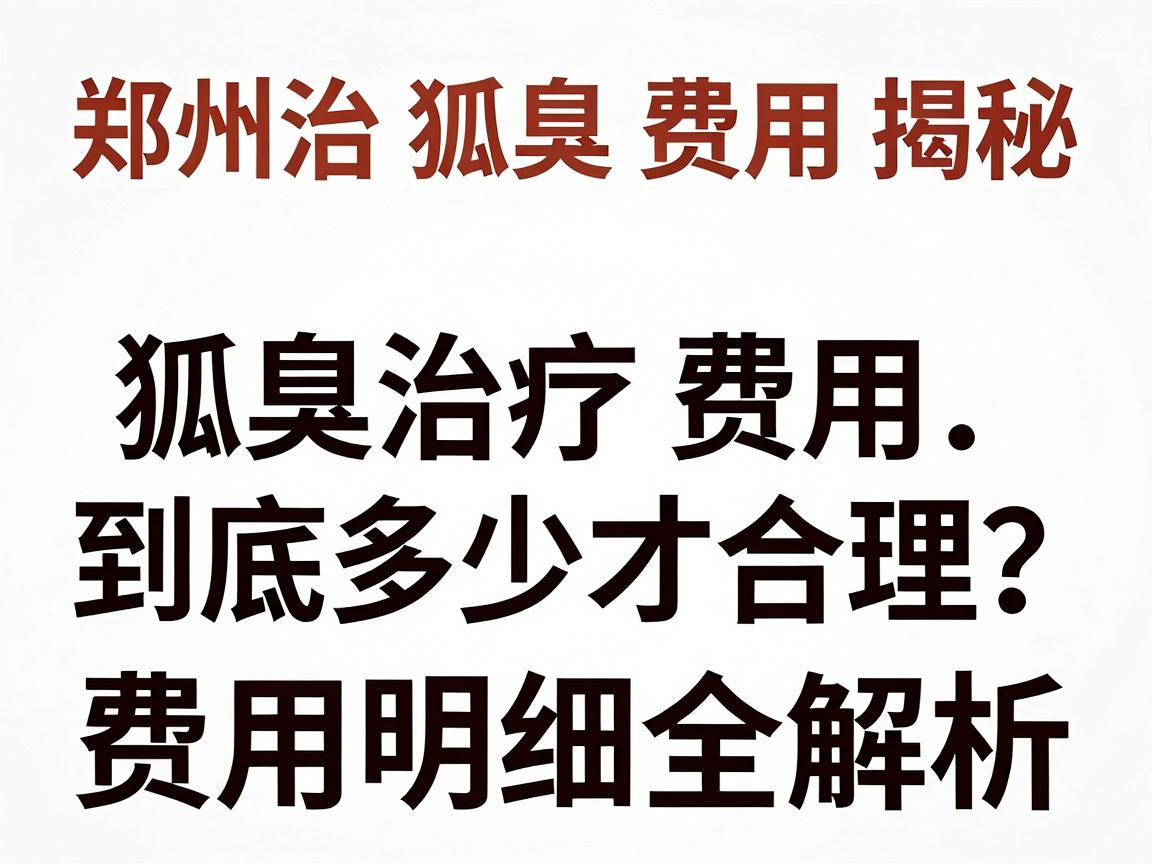 郑州治狐臭费用揭秘,狐臭治疗费用到底多少才合理?费用明细全解析 郑州治狐臭费用揭秘,狐臭治疗费用到底多少才合理?费用明细全解析