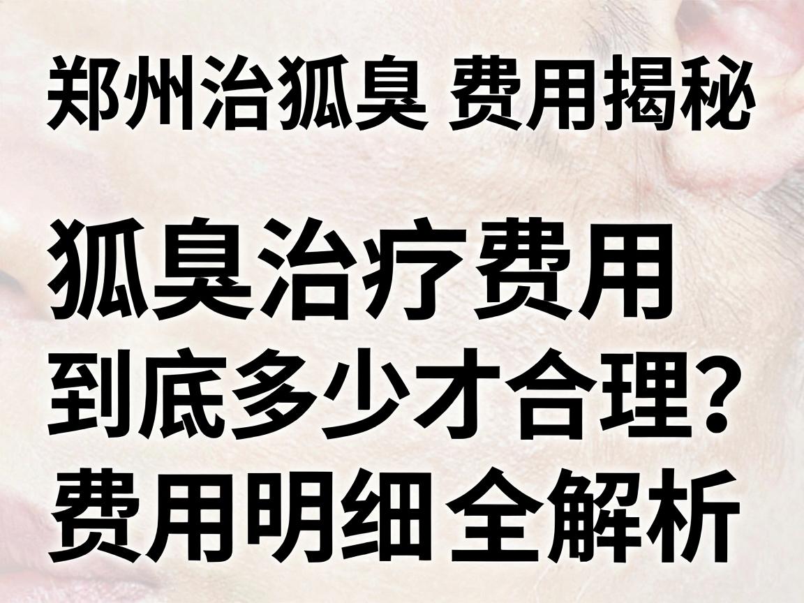 郑州治狐臭费用揭秘,狐臭治疗费用到底多少才合理?费用明细全解析 郑州治狐臭费用揭秘,狐臭治疗费用到底多少才合理?费用明细全解析