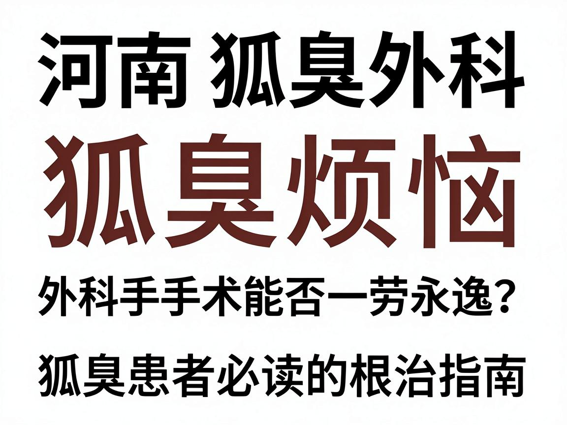 河南狐臭外科,狐臭烦恼,外科手术能否一劳永逸?狐臭患者必读的根治指南 河南狐臭外科,狐臭烦恼,外科手术能否一劳永逸?狐臭患者必读的根治指南