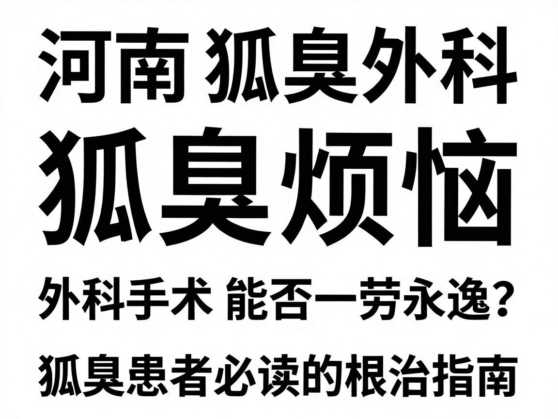 河南狐臭外科,狐臭烦恼,外科手术能否一劳永逸?狐臭患者必读的根治指南 河南狐臭外科,狐臭烦恼,外科手术能否一劳永逸?狐臭患者必读的根治指南