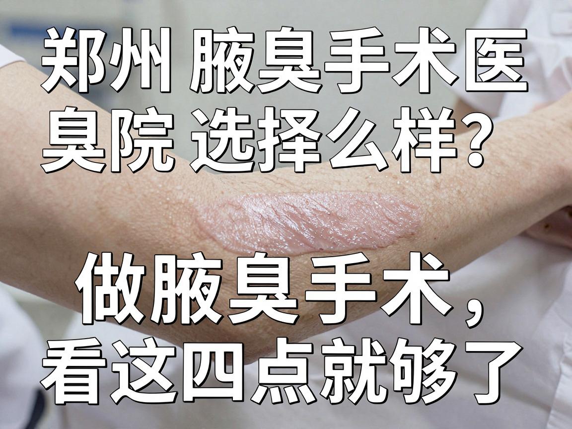 郑州附医腋臭手术怎么样?选对医院做腋臭手术,看这四点就够了(郑州腋臭手术医院选择指南) 郑州附医腋臭手术怎么样?选对医院做腋臭手术,看这四点就够了(郑州腋臭手术医院选择指南)