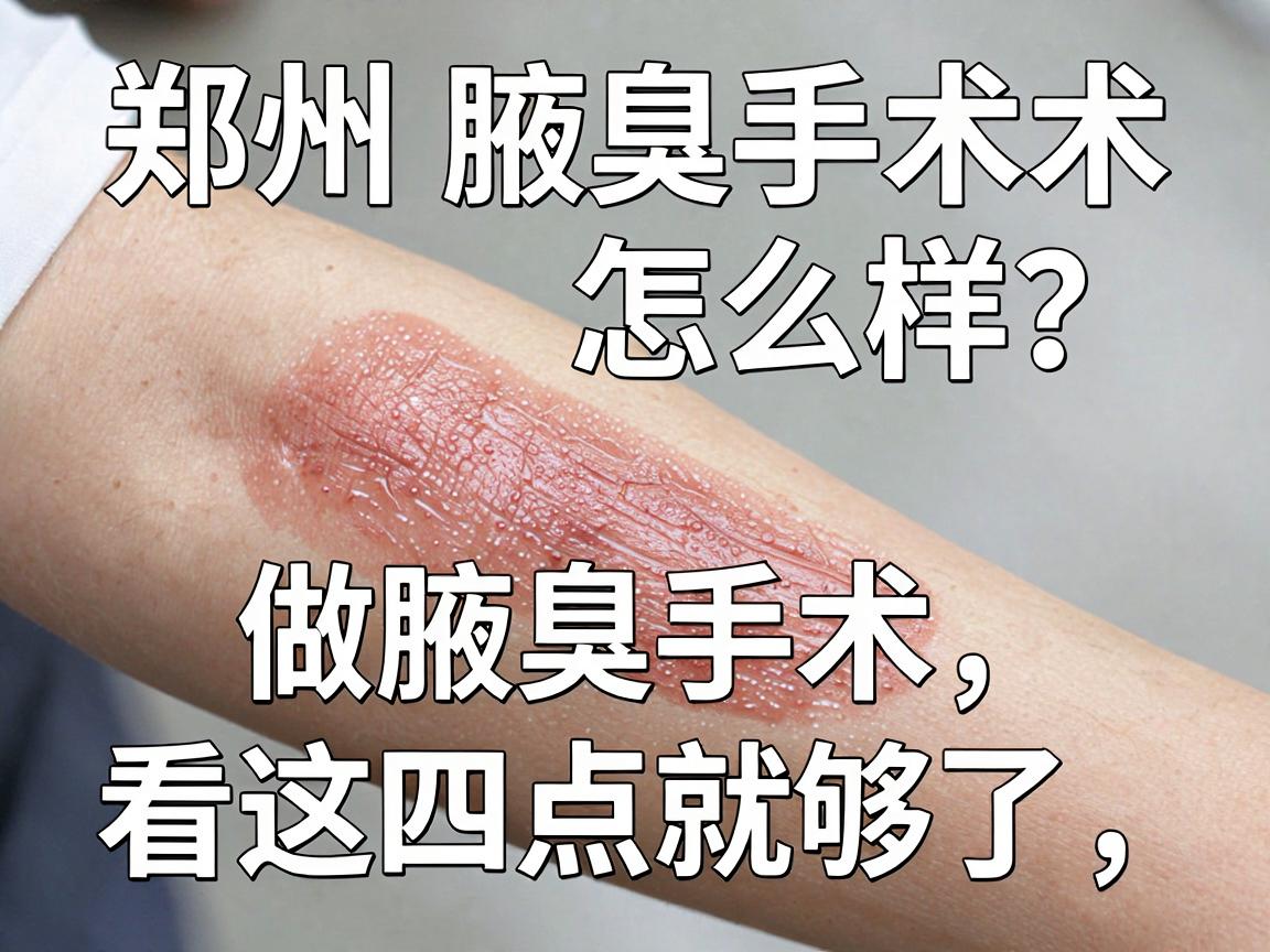 郑州附医腋臭手术怎么样?选对医院做腋臭手术,看这四点就够了(郑州腋臭手术医院选择指南) 郑州附医腋臭手术怎么样?选对医院做腋臭手术,看这四点就够了(郑州腋臭手术医院选择指南)