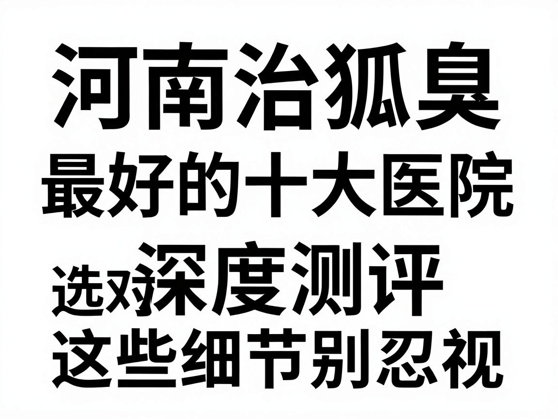 河南治狐臭最好的十大医院深度测评,选对医院治狐臭,这些细节别忽视 河南治狐臭最好的十大医院深度测评,选对医院治狐臭,这些细节别忽视