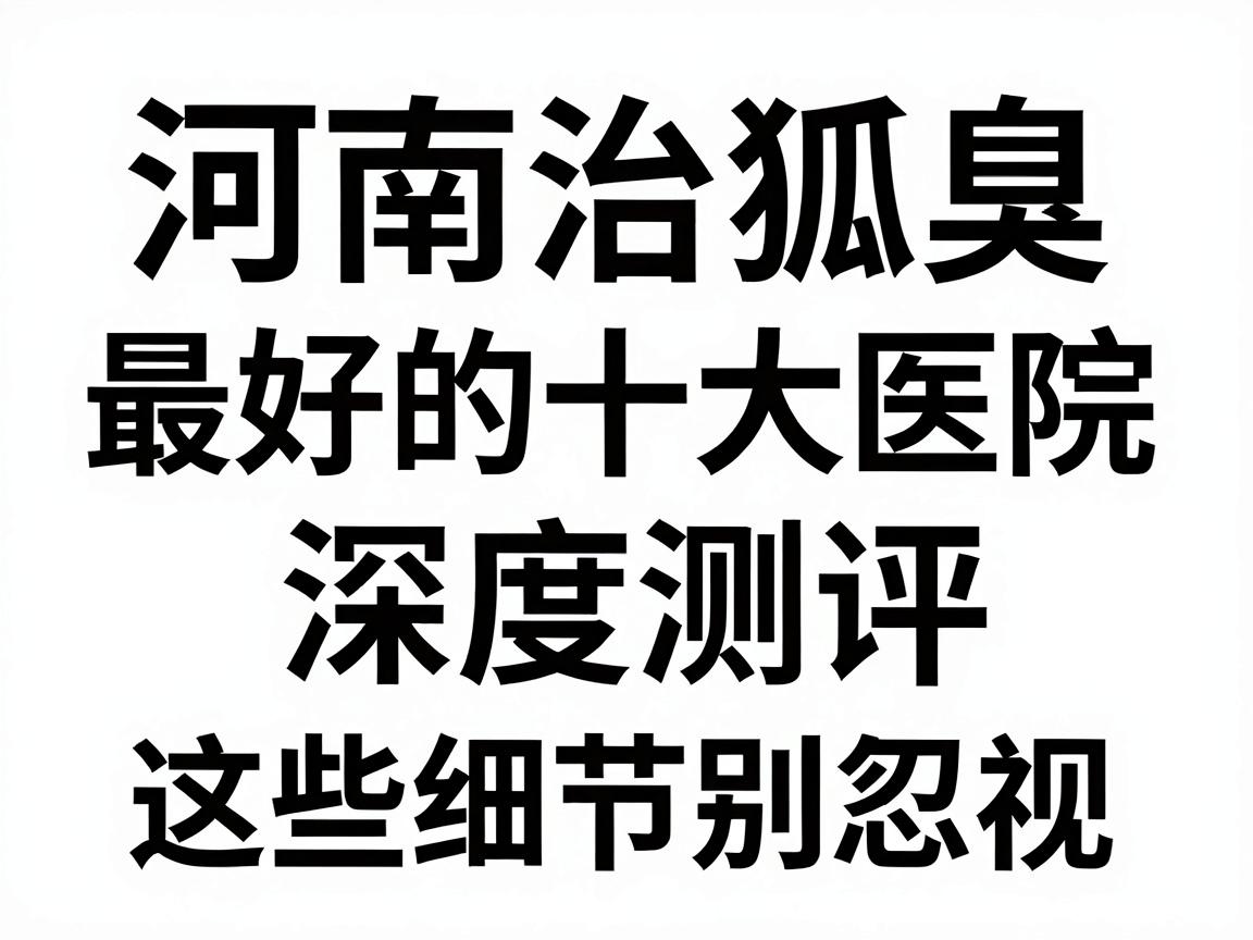 河南治狐臭最好的十大医院深度测评,选对医院治狐臭,这些细节别忽视 河南治狐臭最好的十大医院深度测评,选对医院治狐臭,这些细节别忽视